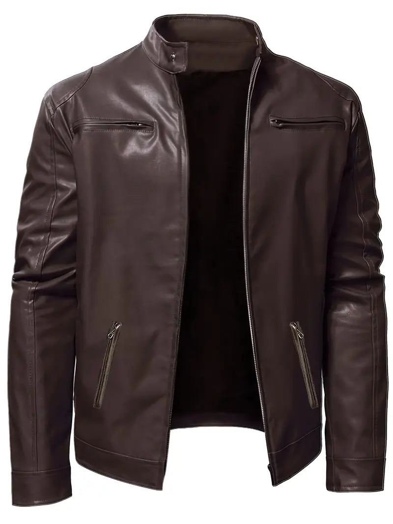 Zane – PU Leather Biker Jacket