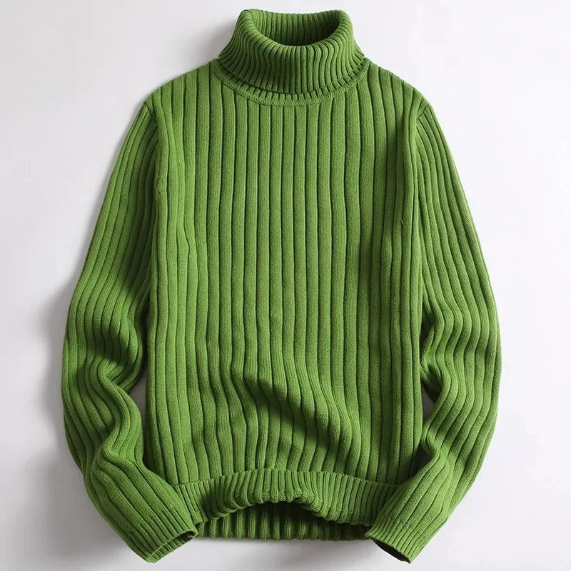 Erik – Classic Ribbed Turtleneck Pullover